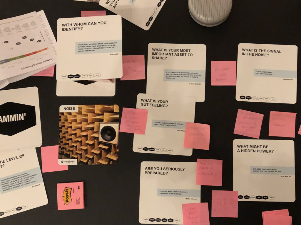 Three ways to play with the Jam Cards Music Thinking