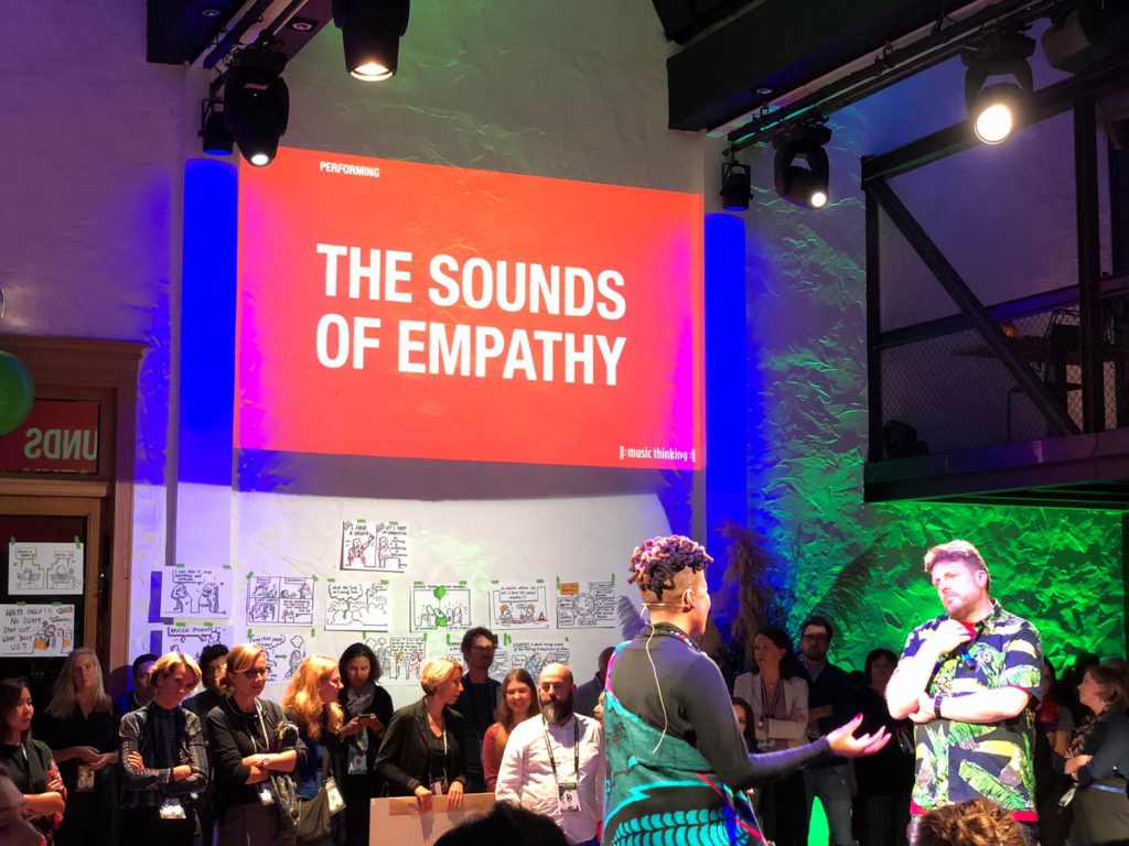 Music Thinking on the Design Thinkers Conference with the sound of empathy.