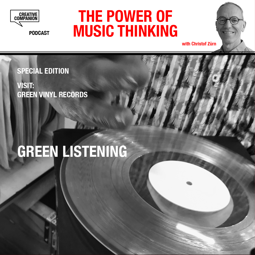 Green listening with green vinyl records