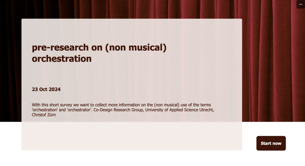 If you are an orchestrator please fill in our short 6 minute survey